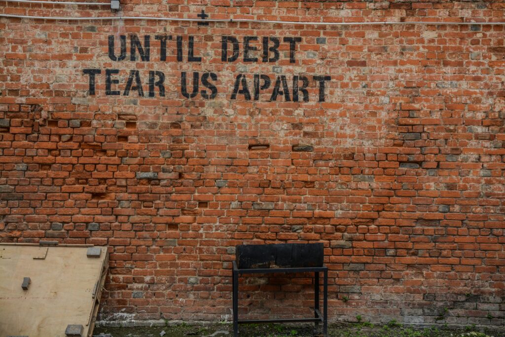 Debt will tear us apart, showing that it is important to pay off credit card debt. 